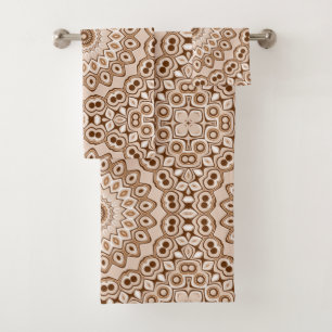 Motif de mandala géométrique marron moka