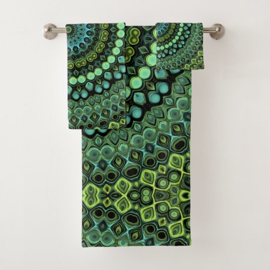 Motif de mandala kaléidoscope vert et sarcelle (En situation)