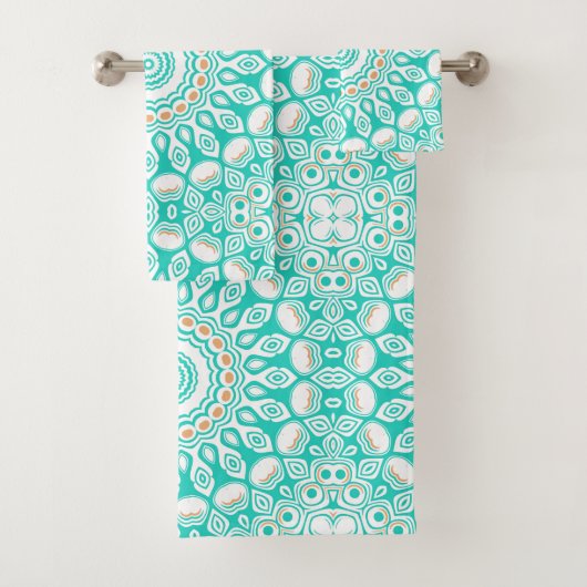 Motif de mandala océan turquoise et beige (En situation)