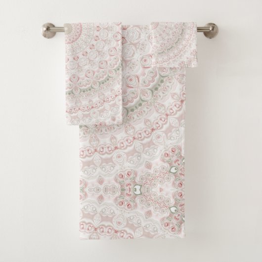 Motif de mandala rose et vert pastel (En situation)