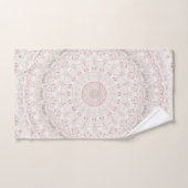 Motif de mandala rose et vert pastel (Serviette à main)