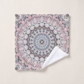Motif de mandala rose gris et blanc (Gant de toilette)