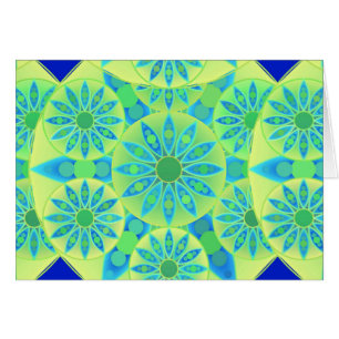 Motif de mandala, turquoise, bleu, vert de chaux