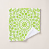 Motif de mandala vert chartreuse (Gant de toilette)
