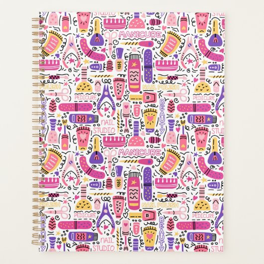 Motif de manucure à doodle mignon (Devant)