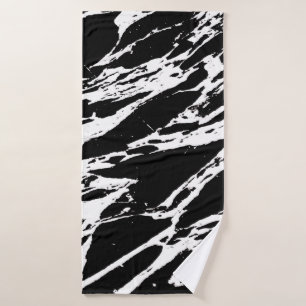Motif de marbre audacieux noir et blanc moderne