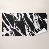 Motif de marbre audacieux noir et blanc moderne (Serviette de bain)