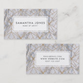 Motif de marbre d'or maquiller Artiste Carte de vi (Devant / Derrière)