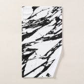 Motif de marbre noir et blanc moderne (Serviette à main)