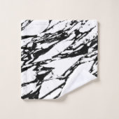 Motif de marbre noir et blanc moderne (Gant de toilette)