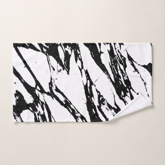 Motif de marbre noir et blanc moderne (Serviette à main)