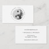 Motif de marbre Yin Yang Carte de visite (Devant / Derrière)