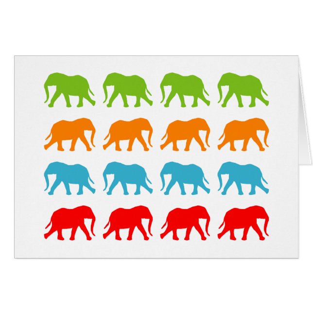 Motif de marche des éléphants (Devant horizontal)