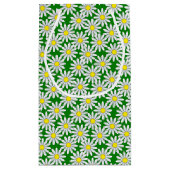 Motif de marguerite blanche sur le petit sac vert (Dos)