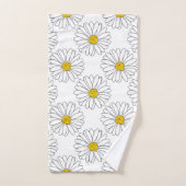 Motif de marguerite jaune blanc (Serviette à main)