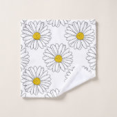 Motif de marguerite jaune blanc (Gant de toilette)