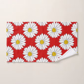 Motif de marguerite jaune rouge blanc (Serviette à main)