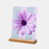 motif de marguerite rayée de bleu et de violet (Angle)