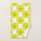 Motif de marguerites jaunes (Serviette à main)