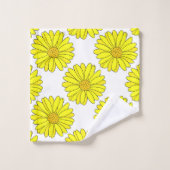 Motif de marguerites jaunes (Gant de toilette)