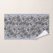 Motif de marguerites noir et blanc (Serviette à main)