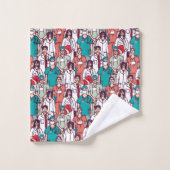 Motif de médecin et de chirurgien (Gant de toilette)