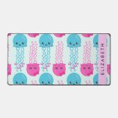 Motif de méduses, Mignonne méduse, Mer, Votre nom (Recto)