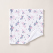 Motif de mignons éléphants de caricature (Gant de toilette)