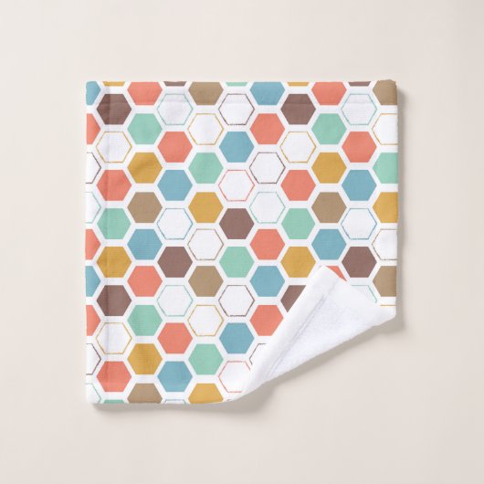 Motif de module de ruche d'abeille (Gant de toilette)