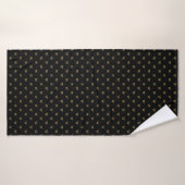 Motif de monogramme noir initial (Serviette de bain)