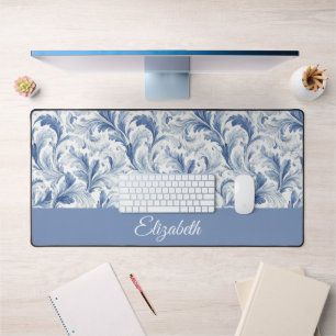 Motif de monogramme toile de pays français bleu