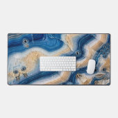 Motif de monstre en agate bleue amusant (Clavier et souris)