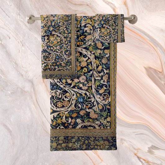 Motif de moquette fleurie décorative