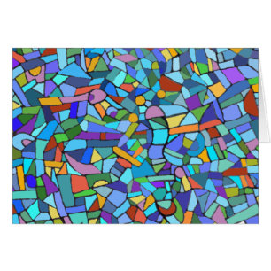 Motif de mosaïque bleue colorée Abstraite