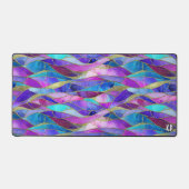 Motif de mosaïque de verre teinté violet et bleu (Recto)