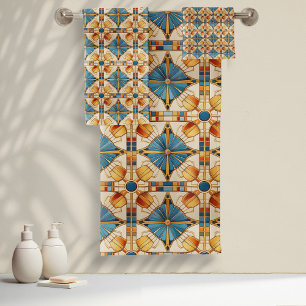 Motif de mosaïque géométrique marocaine #1 Turquoi