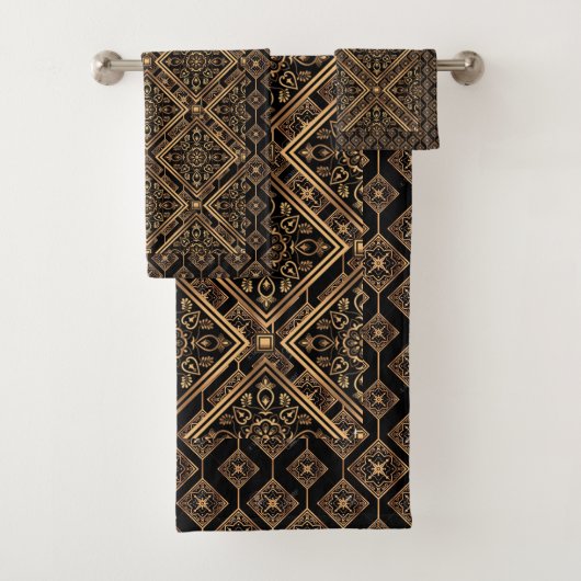 Motif de motif en cuivre de bronze or (En situation)