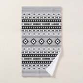 Motif de motifs mixtes noir blanc aztèque (Serviette à main)