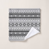 Motif de motifs mixtes noir blanc aztèque (Gant de toilette)