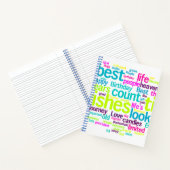 Motif de mots Cloud Carnet spiral (Intérieur)