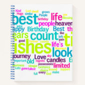 Motif de mots Cloud Carnet spiral (Devant)