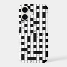 Motif de mots croisés noir blanc rétro