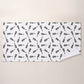 Motif de musique violon COULEUR ARRIÈRE - PLAN PER (Serviette de bain)
