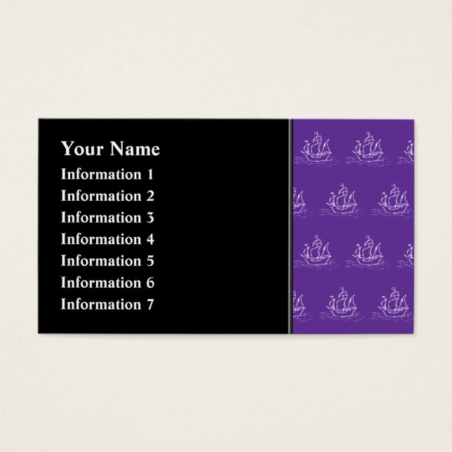 Motif de navire pirate violet. (Devant)