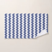 Motif de Navy Blue Ikat Chevron (Serviette à main)