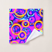 Motif de néon coloré vibrant (Gant de toilette)