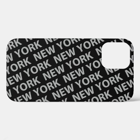 Motif de New York Grey Coque-Mate coque iphone (Verso (horizontal))