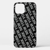 Motif de New York Grey Coque-Mate coque iphone (Verso)