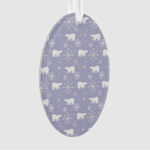 Motif de Noël avec ours polaires et flocons de nei