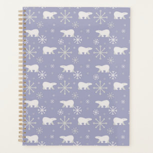 Motif de Noël avec ours polaires et flocons de nei